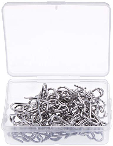 Waycreat Stainless Steel 1 Inch S Hooks Connectors S-shaped Hook, 80-pack