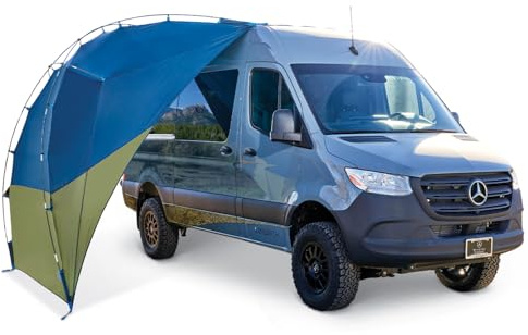 Kelty Sideroads Awning Shelter for Car Camping, Tailgating, and Summer Beach Trips, Protection from Elements and UV, Universal Mount, Sturdy Steel Frame, Easy Setup