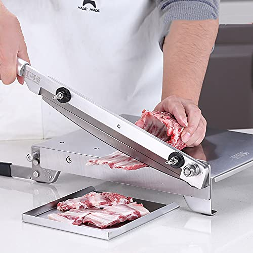 Cortadora de Fiambre, 13.5 Pulgadas MáQuina Cortadora de Carne, Grosor 0-57mm Ajustable, para Cocinar en Casa VegetalPez Pollo Maíz