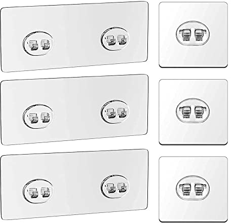 DAGORD 16 Stück Duschregal Haken Transparent Klebehaken Extra Stark für Regal Ersatzhaken Dusch-Caddy Selbstklebende Haken für Küche Badezimmer Eckregale Duschablage Korb - Einzel- und Doppelhaken