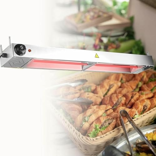 HTTGDGDH Stainless Steel Hanging Food Warmer,Buffet Tray Heater for Pizza/Fries/Commercial Kitchen Use（120cm）