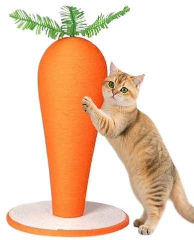 Raschiatore per gatti | Giocattolo per gatti a forma di carota per alleviare la noia | Albero Gratta in Sisal per Gatti | di Ricreazione del Pavimento del Soggiorno della Casa Esterna