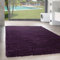 SIMPEX Flauschiger Teppich Wohnzimmer Schlafzimmer Läufer Flur Esszimmer Küchenteppich Hochflor Einfarbig Modernes Design 30 mm Florhöhe Kuschelweich, Violett, 120 x 170 cm
