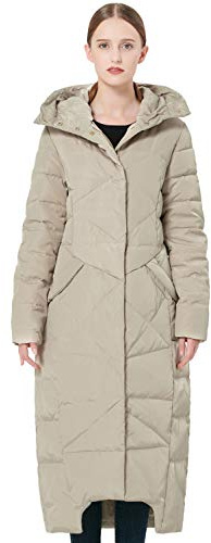 Orolay Doudoune Longue à Capuche d’Hiver pour Femme Beige M