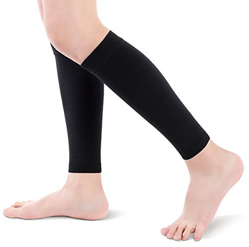 Calze Mediche Compressione Graduata, Calze Elastiche a Compressione Graduata 20-30mmHg Fascia Elastica Polpaccio Fasce a Compressione Polpaccioper Shin Splint, Varicose Vein, Edema, Donne e uomini