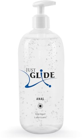 Just Glide Anal - intensives Anal-Gleitgel für Frauen und Männer, wasserbasiert, vegan, fett- und ölfrei, geeignet für Sex-Toys und Kondome, 500 ml
