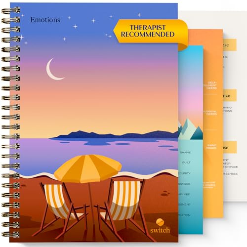 Switch Research Emotions Journal - Självvårdsjournal - Psykolog Bakgrund Manifestation Journal - Terapeut Rekommenderad Affirmation Journal - Vacker självvårdande dagbok för kvinnor - Storlek: A4
