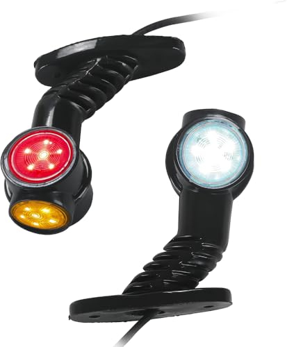 NEWFUN Begrenzungsleuchten Anhänger,Begrenzungsleuchten,Positionsleuchte Anhänger,12-24V LED Seitenmarkierungsleuchten, Seitenleuchten, Positionsleuchten für LKW-Anhänger, GM Truck Bend Seitenblinker