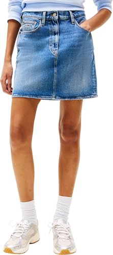 Tommy Jeans Gonna Dritta da Donna, Denim (Denim Medium), 25 W