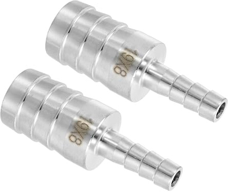 QUARKZMAN 2Pcs 3/4 to 5/16 Raccordi per Tubo Riduttore a Innesto, 304 Acciaio Inossidabile Raccordi per Tubo igienico per Sistemi a Vuoto, Connessioni per Tubi Industriali, Argento
