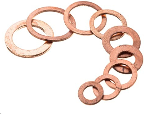 Anneome 200stücke Kupfer Dichtscheibe Set Ölablassschraube Kupferscheibe Kupferdichtung Für Auto Maschine Hydraulikanschluss in Transparentem Koffer Mit Fächern