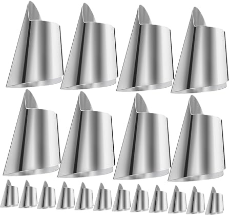 DOITOOL 20piezas Protector De Dedos De Acero Inoxidable Guardia De Uñas Para Cocinar y Cortar Verduras Herramienta Fácil De Usar Para Pelar y Picar Cocina
