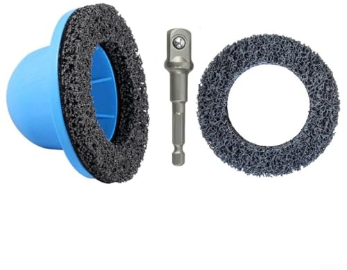 Smerigliatrice ruota auto 90-150mm con 3 dischi, strumento di rimozione della ruggine per cerchioni, azionamento quadrato da 12 mm per manutenzione auto moto