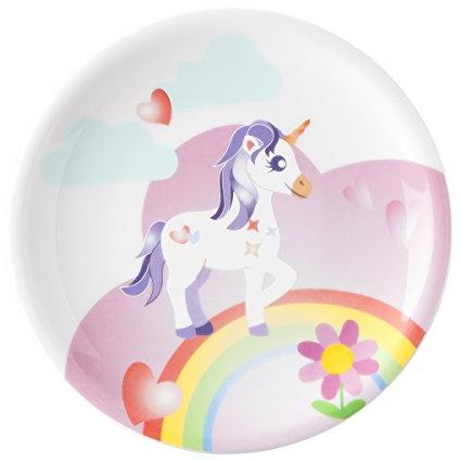 Seltmann Weiden 001.741856 Compact Mein kleines Einhorn Frühstücksteller Rund, Porzellan, Bunt, 20.0 x 20.0 x 2.0 cm