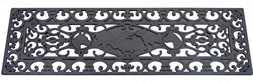 Jet-Line | Stufenmatten Gummi | Relief | ESCALERA | Außenbereich | Treppenmatten | Antirutschmatte | 25x75cm | schwarz