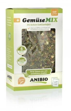 Anibio Gemüse - Mix 1000g Gemüsemix Getreidefrei ideal zum barfen - Mischung aus 6 verschiedenen Gemüsesorten - Hunde