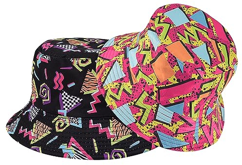 SKHAOVS 2 Piezas Sombrero del Pescador Reversible Bucket Hat Sombrero de Sol para Mujer Hombre Sun Plegable Sombrero Playa Sombrero de Sol de Playa para Excursionismo Cámping Viaje (2 Colores)