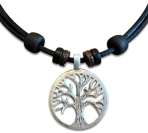 HANA LIMA Lederhalskette Halskette Surferhalskette Damenhalskette Herrenkette Tree of Life
