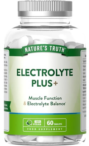 Electrolyte Tablets 1575mg | Complex with Potassium, Chloride, Calcium, Magnesium and Sodium | Powder Alternative | 60 Tablets | Vegan | Nature's Truth
