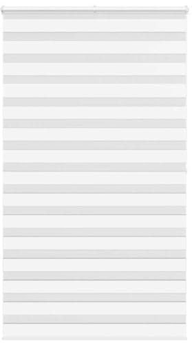 vidaXL Zebrarollo Weiß 120x200 cm Stoffbreite 115,9 cm Polyester, Zebra-Rollo, Doppelrollo, Zebra-Jalousie für Fenster, Doppelrollo, Zebra-Rollo