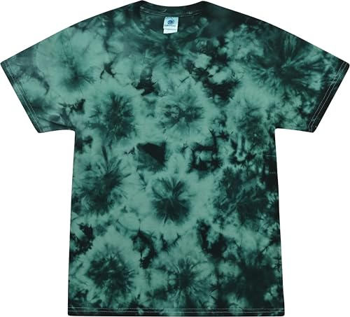 Colortone Crystal Wash Tie Dye T-Shirt for Men and Women, Crystal Jade, Small