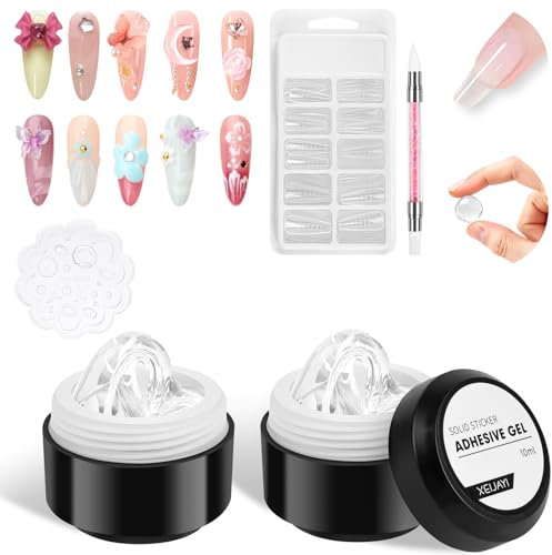 BUTBU Gel Ricostruzione Unghie Set, Gel Costruttore Trasparente LED/UV per unghie, Multifunzione Trasparente per Kit Nail Art Facile Fai Da Te, per Inghie Pittura, Modelli, in Rilievo