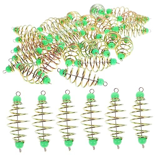 YARNOW 30 Stück Federköder Angelhaken Karpfenfutterspender Karpfenangelköder Angelköderkäfig Skimmer Angeln Federköder Beschichtetes Brett Karpfenköderhalter Karpfenangelruten