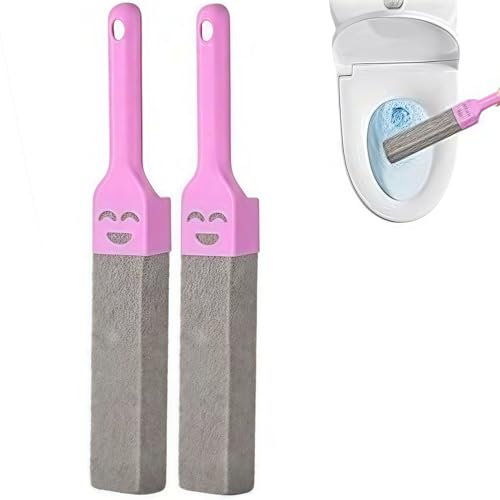 2 Pack Handle Toilet Bowl Cleaner Pumice Stone Sticks Hard Water Ring Stains Remover for Kitchen/Bath/Pool/Household Cleaning