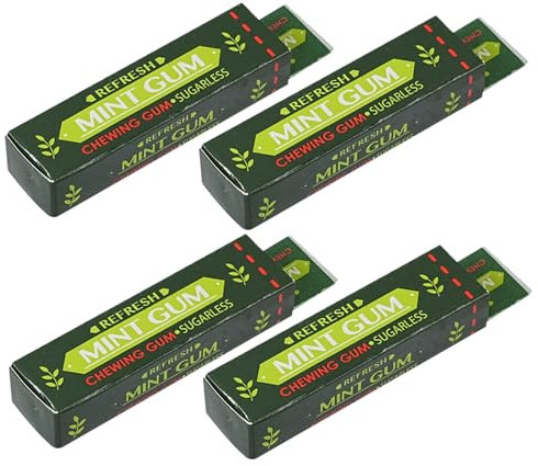 Cndiyald 4pcs Prank Gum drôle réaliste Faux cafaches Choc Shock Gum Blague Pratique avec Paquet de farces choquantes pour Les faveurs de fête du Poisson d'halloween, Choc