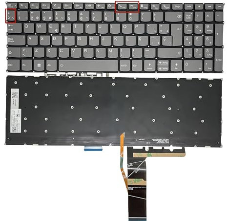 XINDIKBHUB Teclado de portátil para Lenovo ThinkBook 15 G2 Are 20VG 15 G2 ITL 20VE Ideapad V15 G2-ALC G2-IT SN20W86123 PR5SB-BE con retroiluminación(Gris) (Diseño en español)