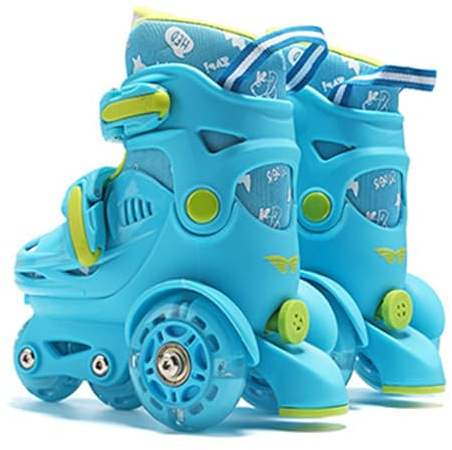 Pattini a rotelle unisex, taglia regolabile, scarpe da pattinaggio da esterno, leggere ed eleganti, comode attrezzature sportive, pattini durevoli a due colori opzionali per bambini e ragazzi
