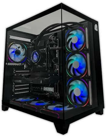 NitroPC - PC Gaming Extrême Nitro (Intel Core i9 12900K 16/24 5,2 GHz, RTX 5070 12 Go, RAM 32 Go, M.2 1 to, Windows 11 Pro, WiFi) Ordinateur de Bureau, PC Gamer (Noir) Nouvelle Version