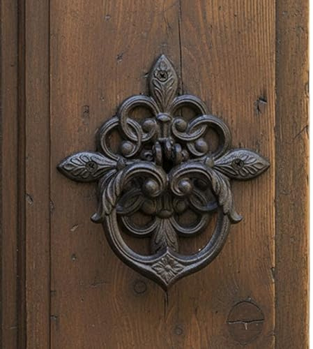 Dörrklappar i gjutjärn – Europeisk retroväggdekor, villa gårdshantverk | Elegant dörrhandtag och draghandtag tillbehör för husägare letar efter klassisk stil v