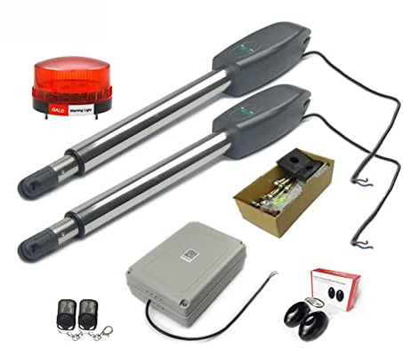 Motor Puerta Corredera, Abridor de puerta abatible eléctrico automático de 400KG con dos brazos, actuador de Motor, abridor de puerta abatible for seguridad del hogar/granja/garaje/negocios