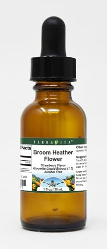 Broom Heather Flower Glycerite Liquid Extract (1:5) - Strawberry Flavored (1 oz, ZIN: 513267) - 3 Pack