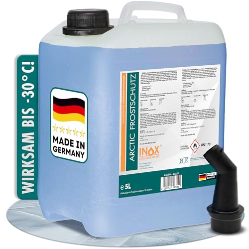 INOX® 5L Arctic Scheibenfrostschutz Konzentrat bis -30°C - Auto Frostschutzmittel Scheibenwaschanlage - Scheibenwischwasser schlierenfrei