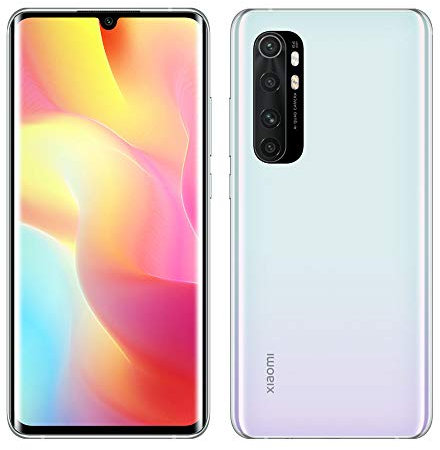 Xiaomi Mi Note 10 Lite Smartphone, 6 GB + 128 GB, Quad Camera, 6.47″, 3D Curved AMOLED Display, 5260 mAh, Bianco (Glacier White)