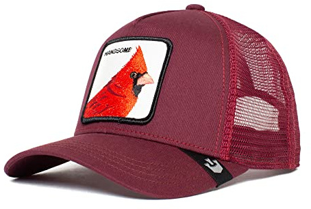 Goorin Bros. Verstellbare The Farm Truckerkappe aus Netzstoff für Damen und Herren, Bordeauxrot (Handsome Truckin), Einheitsgröße, Einheitsgröße