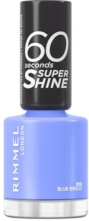 Rimmel London, 60 Seconds Super Shine, Esmalte de uñas, 856 Blue Breeze, 8 ml