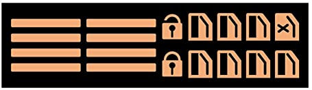 Birtern Decalcomanie per Pulsanti finestrino Porta Veicolo, Adesivo Pulsante Interruttore per Auto, Decalcomanie Luminose autoadesive per visibilità Notturna, Decalcomanie per visibilità Notturna