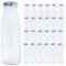 Vitrea 24 leere Glasflaschen 500ml Schraubverschluss Silber - Milchflaschen, Saftflaschen, Flaschen zum Befüllen mit Deckel - für, Saft, Smoothies, Öl - 24 Stück, TO48, Milch