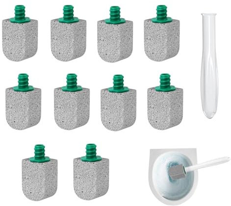 Pumice Stone for Toilet, 10Pcs Toilet Pumice Cleaning Stone, Replaceable Latrine Limescale Remover with Handle for Bathroom Pool Washroom(Gray)