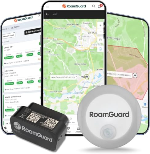 Roamguard Pro 100 OBD II Smart Vehicle Alarm and Real-Time GPS Tracker – Plug & Play for Cars, Vans & Trucks | Instant Break-In Alerts | AI Tool Inventory | 30-Day Free Trial