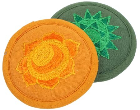 iplusmile Cuscino 2 Pezzi in Cotone per Ciotola Sonora Buddha Leggero e Facile da Trasportare, Tappetino Rotondo per Meditazione e Decorazione Buddista
