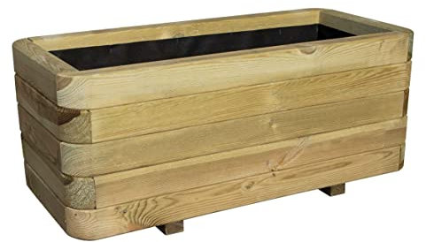 AVANTI TRENDSTORE - Hannes - Fioriera in Legno Massiccio Adatto per Il Balcone/Giardino, Ideale per Fiori e Decorazioni. Disponibile in Diverse Misure (40x35x90 cm)