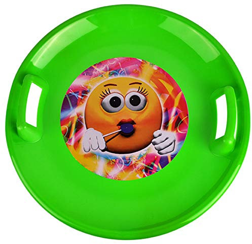 Tellerschlitten Rodelteller Rutschteller Schneerutscher Schneegleiter Winter (Grün)