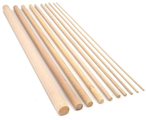 Home CENTR 10x Beech Wood Dowels Smooth Rods 1m x 10mm DIY Craft Sticks | Wooden dowel pegs, woodcraft rods, furniture, toys, frames, garden stakes, party props, home decor projects