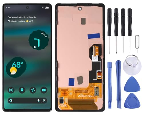 Für Google Pixel 6a Display Full LCD mit Rahmen Einheit Touch Ersatzteil Reparatur Schwarz