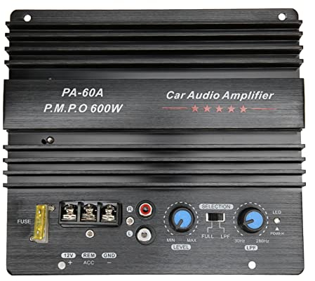 Amplificatore Audio per Auto da 600 W, Scheda Amplificatore Digitale Scheda Amplificatore Subwoofer per Bassi Ad Alta Potenza 12V, Modulo Scheda Amplificatore di Potenza per