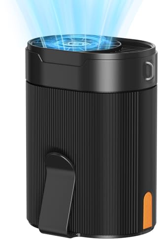 COZOME Portable Waist Fan, 4-in-1 Hands-Free Clip-on Fan, 6600RPM Turbo, 4 Speeds, 25H Runtime, Rechargeable Cooling Fan for Under Shirt, Work, Hiking, Camping, Construction, Outdoor